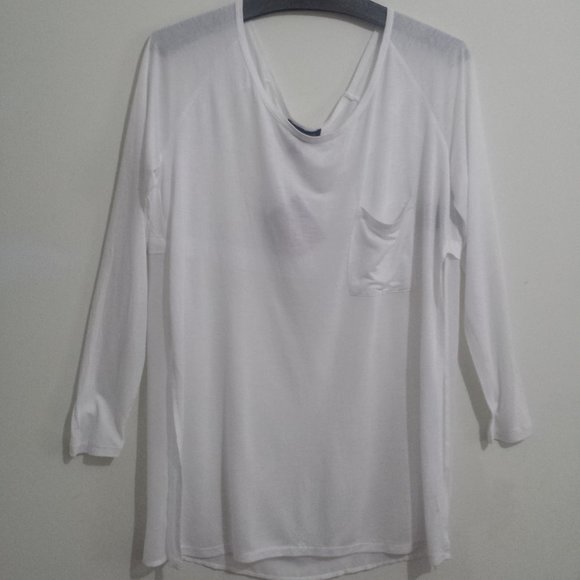 Revamped White Long Sleeve Top - Picture 1 of 8